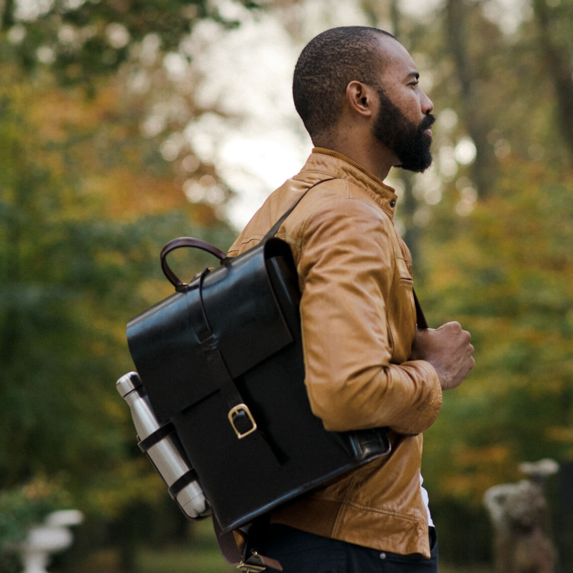 drawstring bolsa with water bottle holder